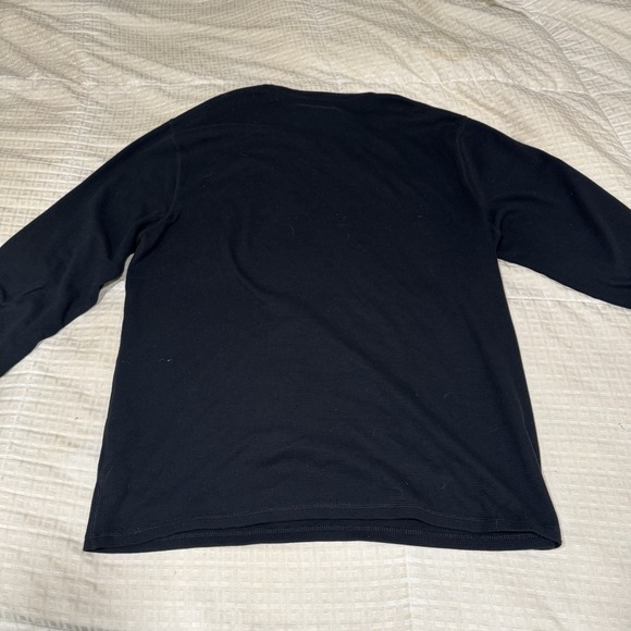 Polo Ralph Lauren Polo Bear Thermal Sleepwear Shirt Men XL Black Cotton Lounge - Picture 11 of 11